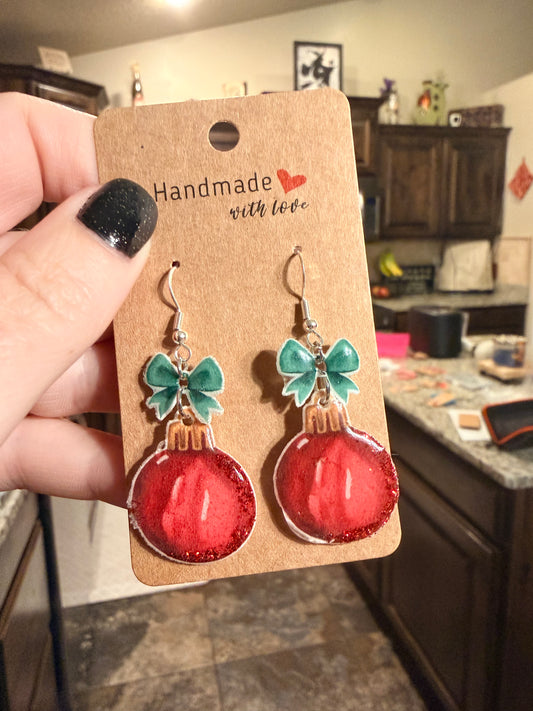 Holiday Ornament Dangle Earrings