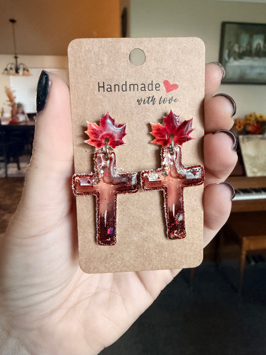 Faith & Fall Cross Stud Dangles