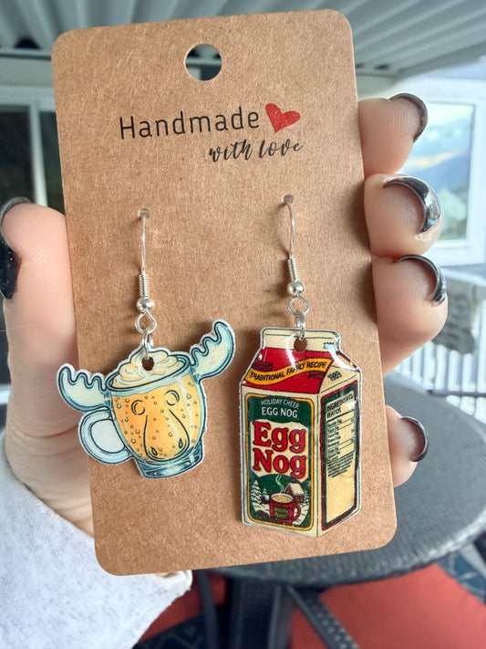 Eggnog & Moose Mug Hook Dangles