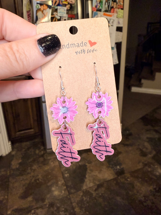 Faith Drop Dangle Earrings