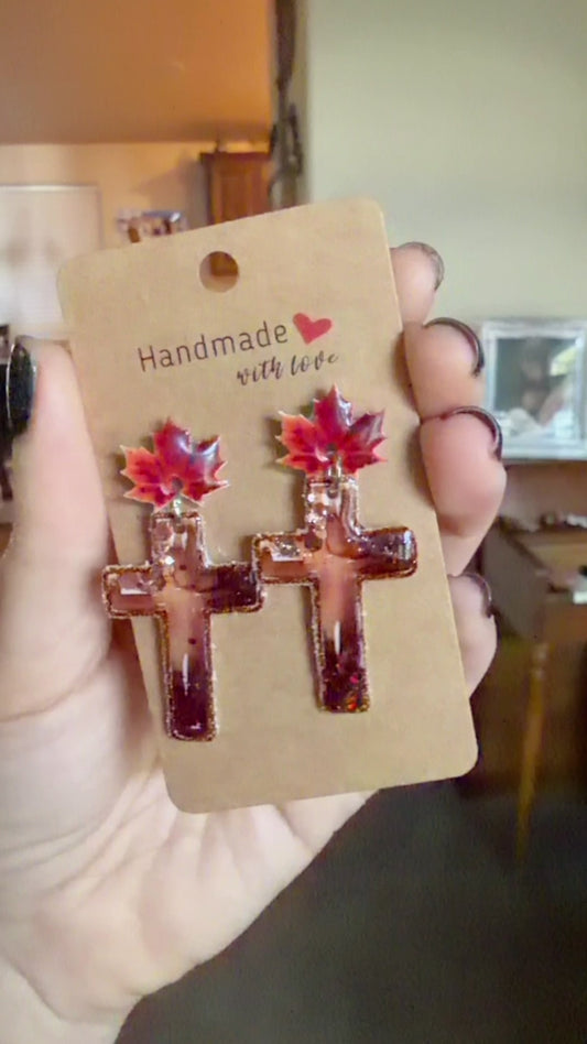 Faith & Fall Cross Stud Dangles